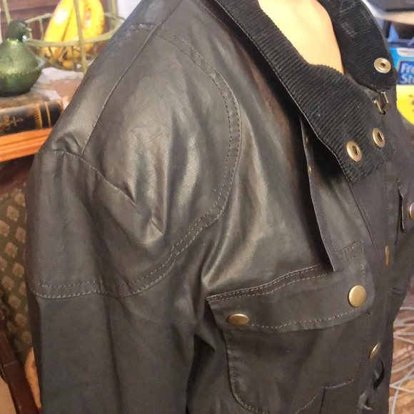 Twilight Bella Swan Banana Republic Belted Pocket Field Jacket Black Large - Picture 5 of 8